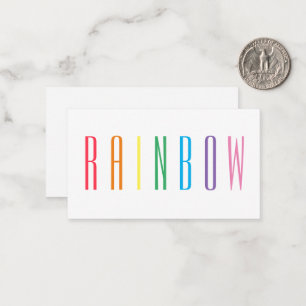 Pequeña Tarjeta plana RAINBOW 3.5x2
