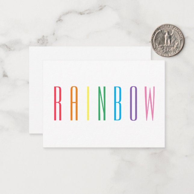 Pequeña Tarjeta plana RAINBOW 3.5x2.5 (Anverso/Reverso In Situ)