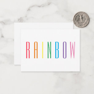 Pequeña Tarjeta plana RAINBOW 3.5x2.5