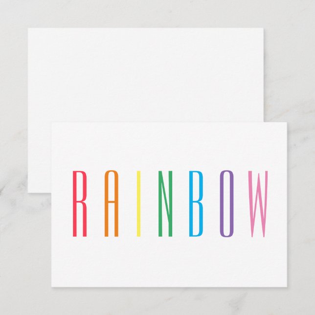 Pequeña Tarjeta plana RAINBOW 3.5x5 (Anverso / Reverso)