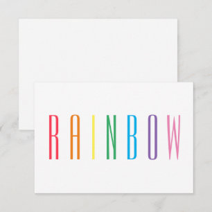Pequeña Tarjeta plana RAINBOW 3.5x5