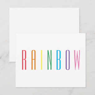 Pequeña TARJETA PLANA RAINBOW 4.25x5.5