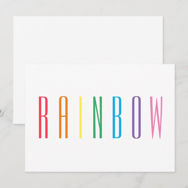 Pequeña Tarjeta plana RAINBOW 4.5x6.25 (Anverso / Reverso)