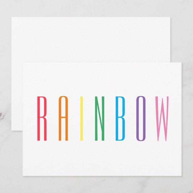 Pequeña Tarjeta plana RAINBOW 5x7 (Anverso / Reverso)