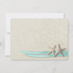 Pequeña Tarjeta plana Starfish and Ribbon Gracias