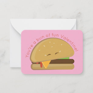 Pequeña Tarjeta rosa del Día de San Valentín para niños: M