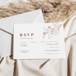Pequeña Tarjeta RSVP de Boho Floral Wedding
