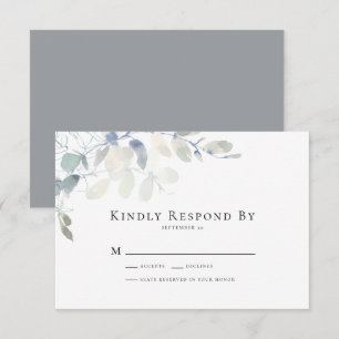 Pequeña Tarjeta RSVP de Eucalyptus Wedding