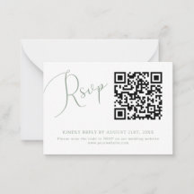 Tarjeta RSVP del sitio web del Boda de código QR v