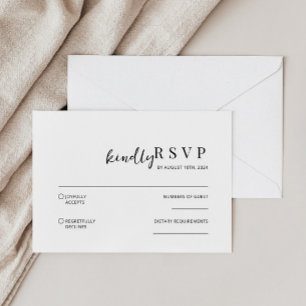 Pequeña Tarjeta RSVP Minimalista moderna