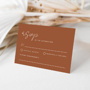 Pequeña Tarjeta RSVP Minimalista simple