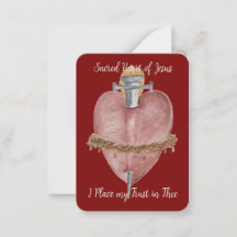 Tarjeta sagrada del corazón - Juego de 10