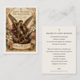 Pequeña Tarjeta Santa Católica de la Oración de San Miguel