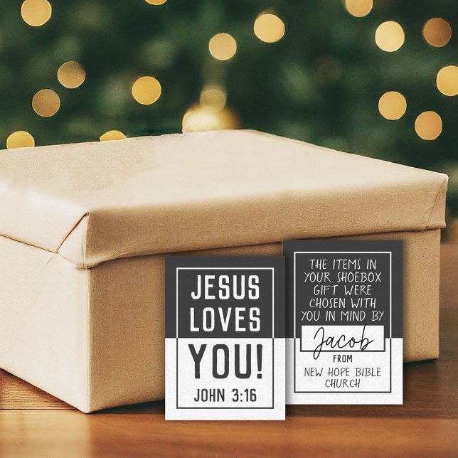 Pequeña Tarjeta Shoebox 'Hecho por ti' - Gris (Subido por el creador)