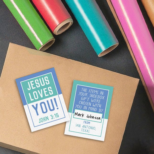 Pequeña Tarjeta Shoebox "Hecho por ti" - Mar (Subido por el creador)