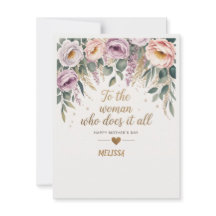 Tarjeta sofisticada para el Día de la Madre