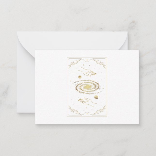 Pequeña Tarjeta Tarot para las manos de la Vía Láctea (Anverso)