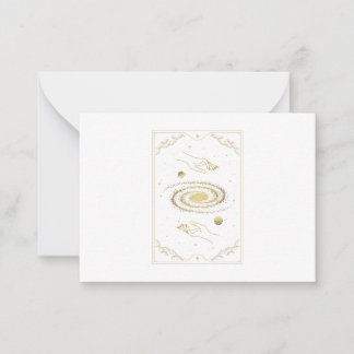 Pequeña Tarjeta Tarot para las manos de la Vía Láctea