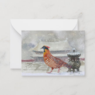 Pequeña Tarjeta Tragopan de Temminck