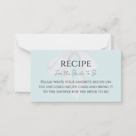 Pequeña Tarjeta Turquoise Blue Bow Bridal Shower