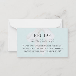 Pequeña Tarjeta Turquoise Blue Bow Bridal Shower