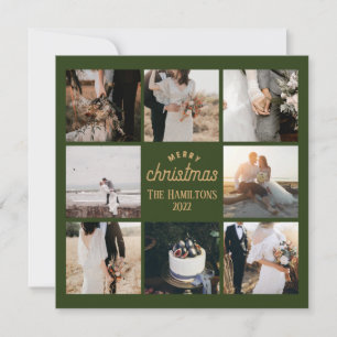 Pequeña Tarjeta verde esmeralda de Collage de fotos 8