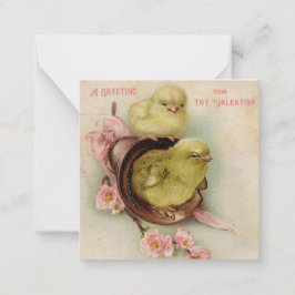 Pequeña Tarjeta Vintage del Día de San Valentín
