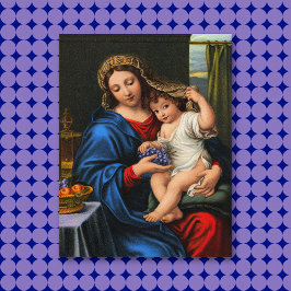 Pequeña Tarjeta Virgen de la uva