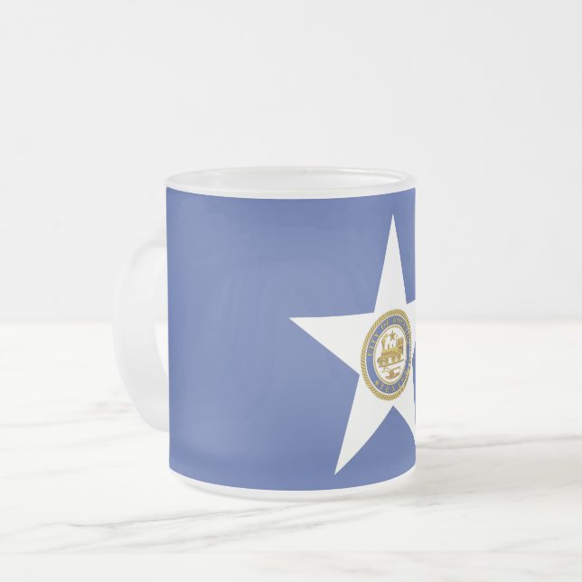 Pequeña taza de vidrio escarcha - bandera de Houst (Anverso izquierdo)