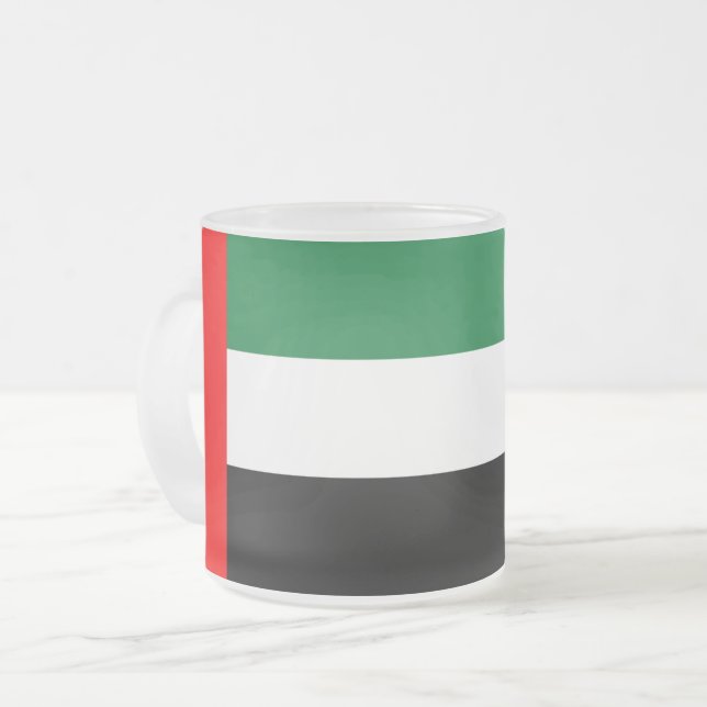 Pequeña taza de vidrio escarcha - bandera de los E (Anverso izquierdo)