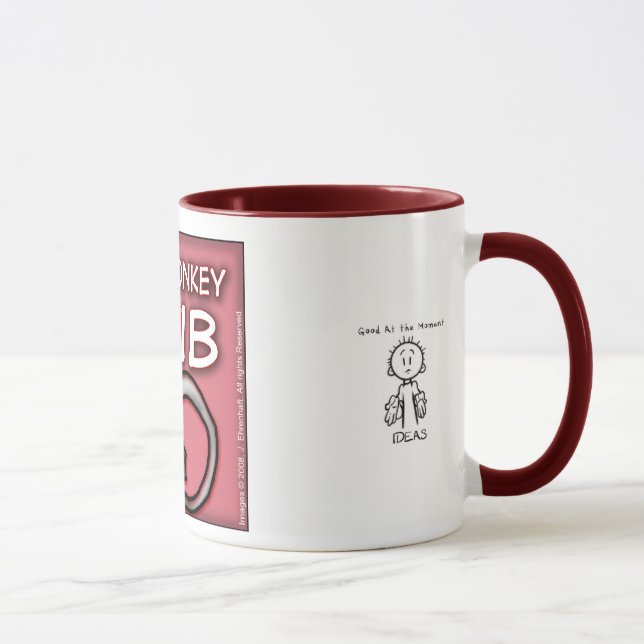 Pequeña taza enojada del club del mono (Derecha)