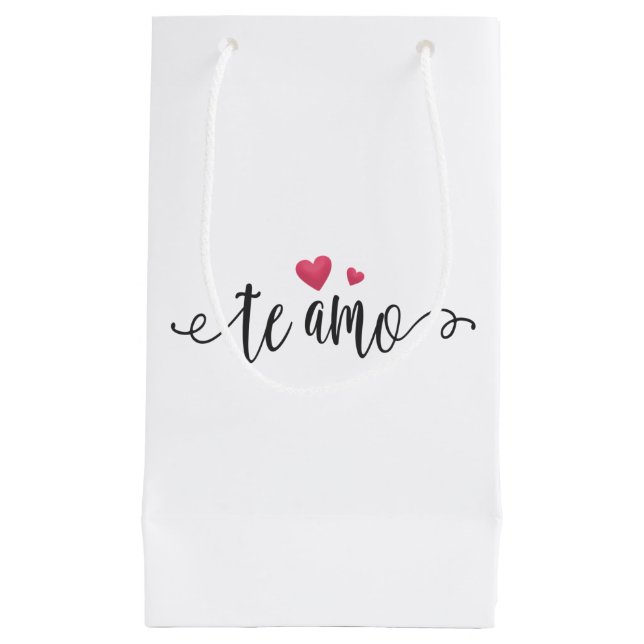 Pequeña Te Amo Te Amo Valentín Español | Bolsa de regalo (Anverso)