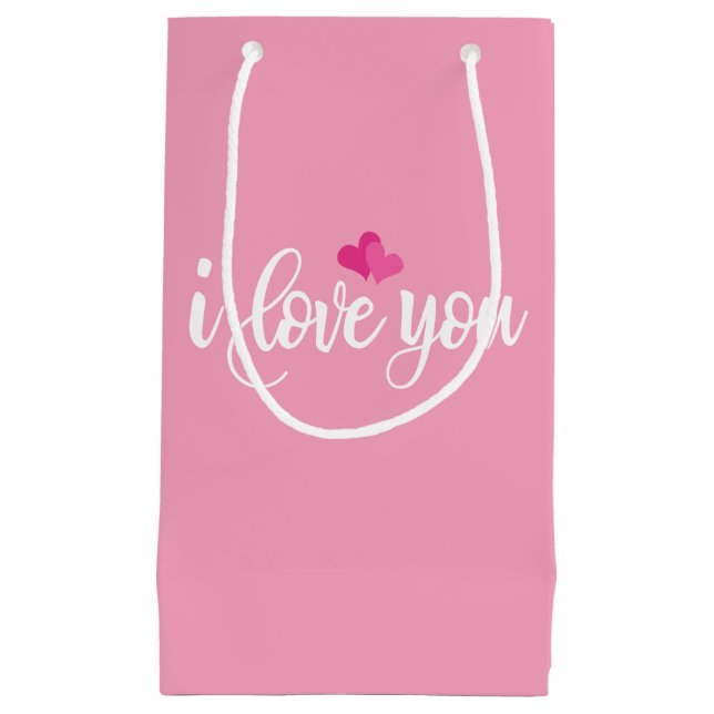 Pequeña Te Amo Valentine Calligraphy | Bolsa de regalo (Anverso)