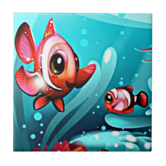 Pequeña teja de los pescados de los pescados