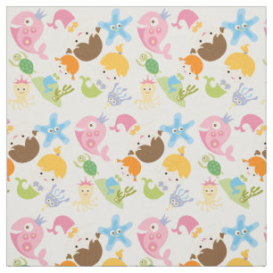 Pequeña tela de las sirenas y de las criaturas de