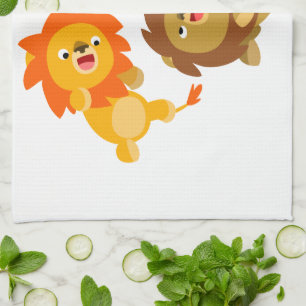 Pequeña toalla de cocina de leones Personalizado s