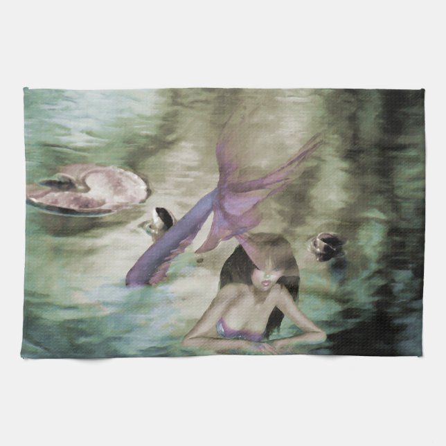 Pequeña toalla de cocina para sirenas (Horizontal)