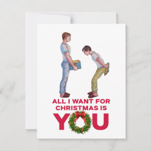 Pequeña ¡Todo lo que quiero para Navidad! Tarjeta de Navid