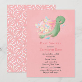 Pequeña Tortuga Adorable Invitación Baby Shower Ro
