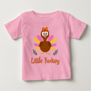 Pequeña Turquía de acción de gracias bebé camiseta