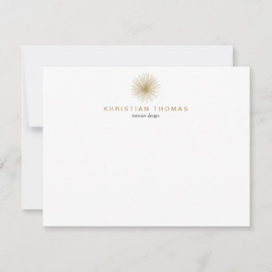 Pequeña VINTAGE MODERNISTA INTERIOR DISEÑADOR Tarjeta de n