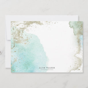 Pequeña Waves acuáticas Sand Pastel Stationery Tarjeta de