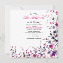 Pequeña y moderna flor silvestre rosa ducha de beb