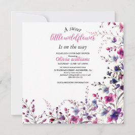 Pequeña y moderna flor silvestre rosa ducha de beb