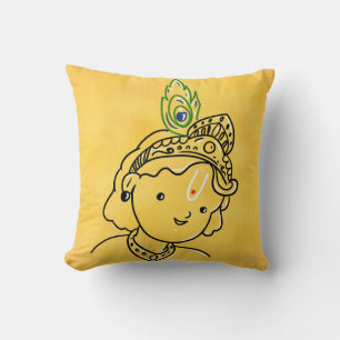 Pequeña y pequeña almohada de Krishna para los niñ