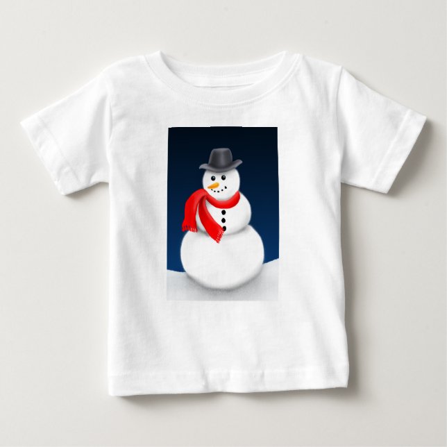 Pequeña y pequeña camiseta de un niño de nieve (Anverso)