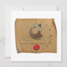 ZODIACO - Acuario - Tarjeta Personalizada