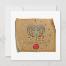 ZODIACO - Aries - Tarjeta Personalizada