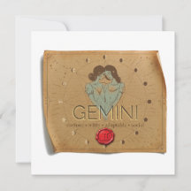 ZODIACO - Géminis - Tarjeta Personalizada