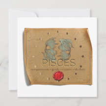 ZODIACO - Piscis - Tarjeta Personalizada